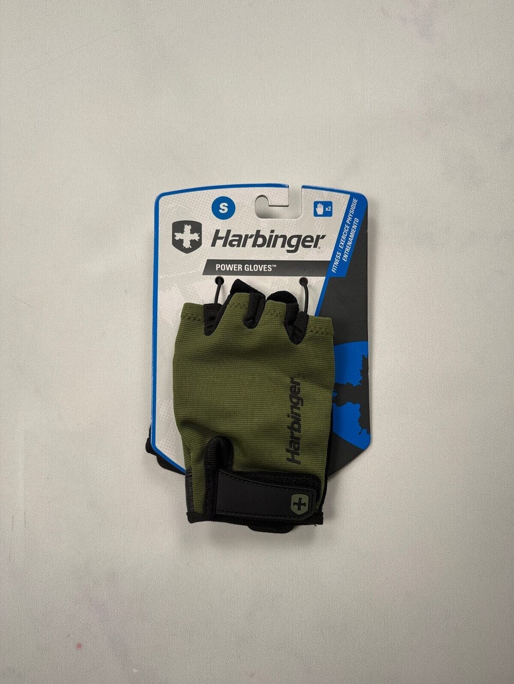 Harbinger Power Gloves Half Finger Gloves Green Modern Sporty - S